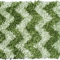 BTRM-02282 Shaggy Raggy Green Chevron